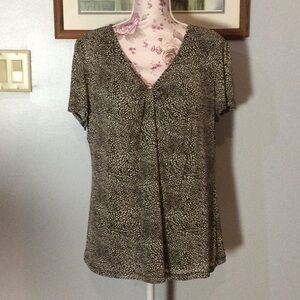 Croft & Barrow Brown Blouse